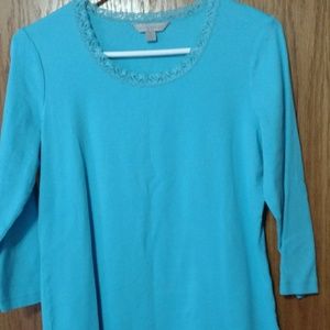 Teal aqua blue Sweater top